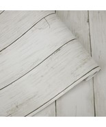 White Wood Wallpaper, 17.7&quot; X 236.2, Self-Adhesive Shiplap Removable Wal... - £18.78 GBP