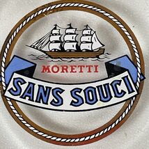 Vintage Sans Souci Birra Glass Ashtray - Lager Beer - $7.59