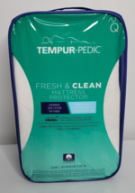 Tempur-Pedic QUEEN Mattress Protector Fresh &amp; Clean NEW Waterproof Spill Protect - £71.16 GBP