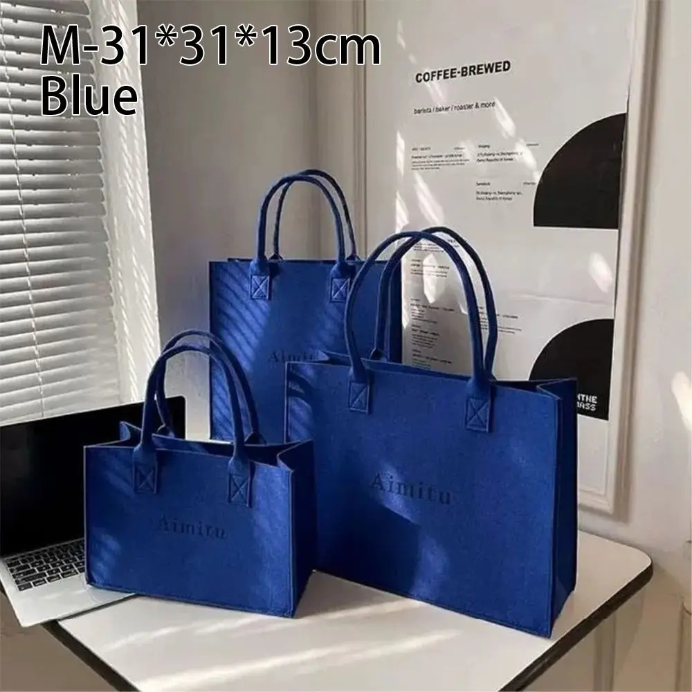 1Pcs Solid Color Felt Shoulder Bag New S/M/L Large Capacity Crossbody Ha... - £13.03 GBP
