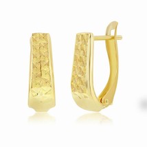 14K Yellow Gold Diamond-Cut 13mm Hoop Earrings - £200.38 GBP