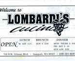 Lombardi&#39;s Cucina Menu Gilman Blvd Issaquah Washington  - $17.87