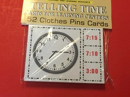 TELLING TIME - Cards for Learning Center 52 Cards- Letters Teaching  Pre-k - £8.62 GBP