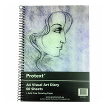 Protext A4 Visual Art Diary 110gsm 120pg (White) - £25.25 GBP