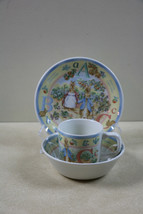 Wedgwood Beatrix Potter Peter Rabbit Nursery  3 Pc Plate Bowl Cup ABC&#39;s - £22.96 GBP