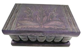 6&quot; Purple Jewelry Puzzle Magic Box Brain Teaser with Hidden Key Storage Treasure - £27.33 GBP