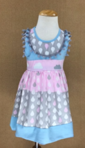 NEW Girls Boutique Rain Cloud Sleeveless Tiered Dress Size 5-6 - £11.98 GBP