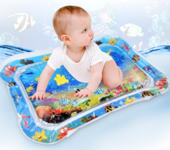 Baby Inflatable Water Mat, Infants Summer Beach Water Mat Patted Pad Water Cushi - £17.53 GBP