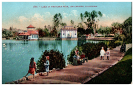No. 1786 Lake at Westlake Park Los Angeles, CA Mitchell Postcard - £13.19 GBP