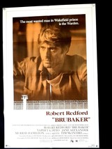 BRUBAKER-1980-ONE SHEET-VF-DRAMA-ROBERT REDFORD-YAPHET KOTTO-JANE ALEXAN... - $50.44