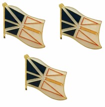 PACK of 3 Newfoundland Single Flag Lapel Pins - $10.95