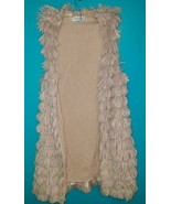 WAYF Blush Pink Fringe Long Vest Size XS Soft Boho Casual Fun Summer Spr... - €17,22 EUR