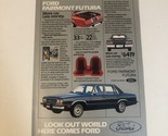 1982 Ford Fairmont Futura Vintage Print Ad Advertisement pa10 - £6.31 GBP