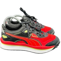  Puma Red Black Gray Neon Sneakers Women’s 6.5 – Bold Streetwear Style - $42.74