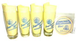 4 Engelhardt Bier +1973 Bad Hersfeld German Beer Glasses, Coasters &amp; Inv... - £23.93 GBP