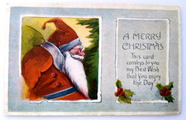 Santa Claus Merry Christmas Postcard Saint Nick With Glasses Series 241 Vintage - £12.26 GBP