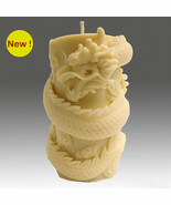 egbhouse, Natural Beeswax Stone Dragon Pillar Candle - $53.91 CAD