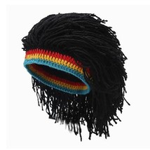Rasta Wig  Caps For Men Handmade Crochet Winter Warm Hat Gorros  Holiday Birthda - £112.86 GBP