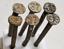 Southern Pacific Railroad Date Nail: SP SPRR Set of 6 1937-1941 - $8.00