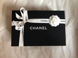 Chanel handbag box with ribbon camellia and tissue medium empty black - £22.63 GBP