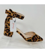 JEOSSY Women&#39;s Pump Sz 6 Leopard Suede Dress Shoes - $48.87