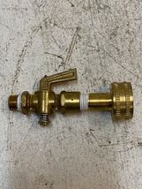 AB Ground Plug Valve 2-Way Brass Lever External Drain - MEASUREMENTS PIC... - $16.71