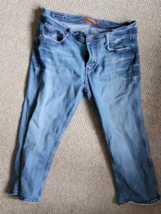 Ladies Size 12 Capri Vigoss Light Blue Denim Spring Summer Straight Leg ... - $21.99
