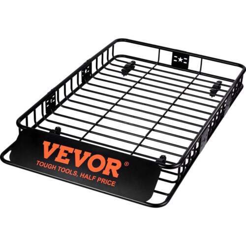Roof Rack Cargo Basket, 64" x 39" x 6" Rooftop Cargo Carrier with Extension, Hea