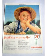 1942 Color Texaco Dealers Ad You&#39;ll Have to Ask My Pop! - $13.70 CAD
