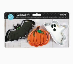 R&amp;M International: Halloween: 3 Pcs: Cookie Cutter Set: Ghost: Bat: Pumpkin: New - £10.01 GBP
