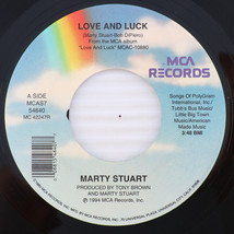 Marty Stuart – Love And Luck/Oh What A Silent Night 45 rpm 7&quot; Record MCAS7 54840 - $5.54