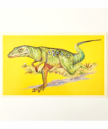 1975 SALTOPOSUCHUS Dinosaur Card Vintage Prehistoric Illustration Epheme... - $368.02 MXN