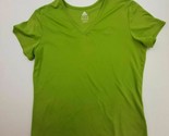 Adidas Climalite Women&#39;s V-neck Athletic Top Size Medium Green QB1 - $7.91