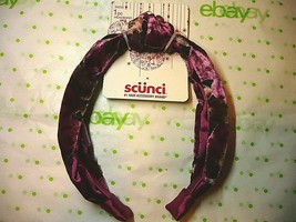 Scunci Headband Magenta Pink Velvet Headband 1 Inch Wide New - £7.39 GBP