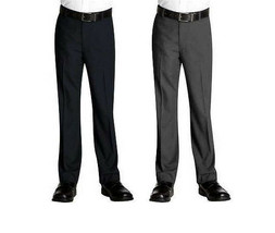 Kids Boys Junior Toddler Flat Front Slim Fit Dress Pants Slacks With Belt - £19.94 GBP