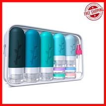 19-Piece TSA Approved Silicone Travel Bottles Set - Leak-Proof Luxury Green - $24.24