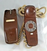 Vintage Chocolate Brown WESTERN ELECTRIC BELL TRIMLINE Rotary Wall Phone  - £39.95 GBP