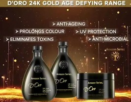 (1) Amazon Series D&#39;Oro 24K Gold Masque, Shampoo &amp; Conditioner Age Defying Set - £42.88 GBP