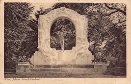 Wien Vienna Austria~Johann Strauss Denkmal STATUE~1934 Photo Postcard - £4.12 GBP