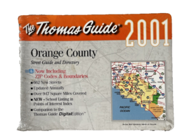 Thomas Guide Orange County California 2001 Street Guide &amp; Directory Map ... - $25.00
