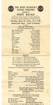 Post Road Flyer West Roxbury Little Theatre 1941 Velma Stone  - $11.88