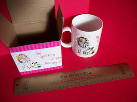 Home Gift Coffee Mug Eloise Be Polite If You Possibly Can Pink Check Pup Cup Box - £11.38 GBP