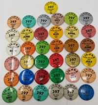 Buttons Laborers&#39; International Union of North America 1980s Set of 37 P... - $23.70