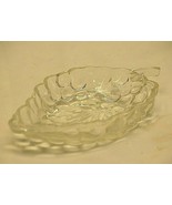 Anchor Hocking Clear Glass Bubble Grape Leaf Relish Candy Dish Vintage MCM - £10.11 GBP