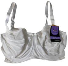 Bali 180 Flower Underwire Sz 40DD White Comfort U-Design Lingerie New - $13.49