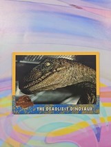 1993 Topps Jurassic Park Gold | The Deadliest Dinosaur #65 - $2.37