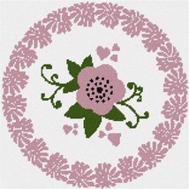 pepita Doily Floral Pink Needlepoint Canvas - $82.00+