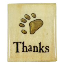 Thanks With Paw Print Rubber Stamp Boyd's Collection Uptown Rubber Stamps C21017 - $6.87