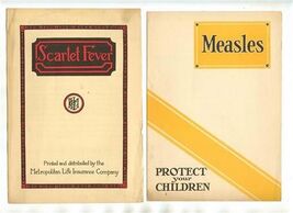 Scarlet Fever &amp; Measles Booklets Metropolitan Life Insurance Co 1920's - $17.82
