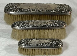 R. WALLACE &amp; SONS STERLING SILVER Vanity Clothes Brush Set - Monogramed - $126.72